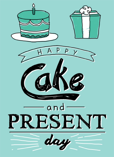 Cake and Present Birthday Ecard Cover