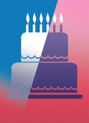 Cake is Lit Birthday Card Cover