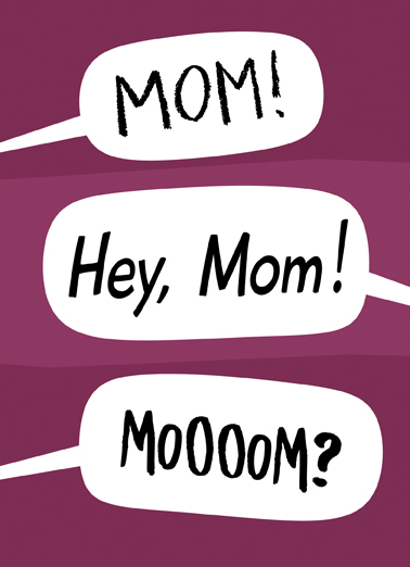 Calling Mom For Mom Ecard Cover