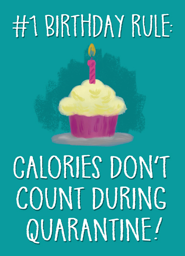 Calories Quarantine Funny Card Cover