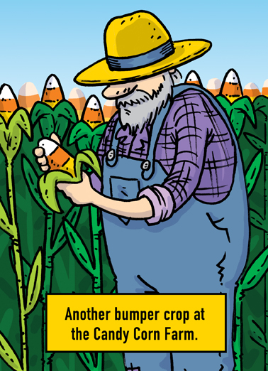 Candy Corn Farm Cartoons Card Cover