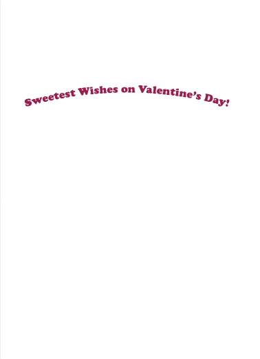 Candy Heart Unicorn Valentine's Day Card Inside