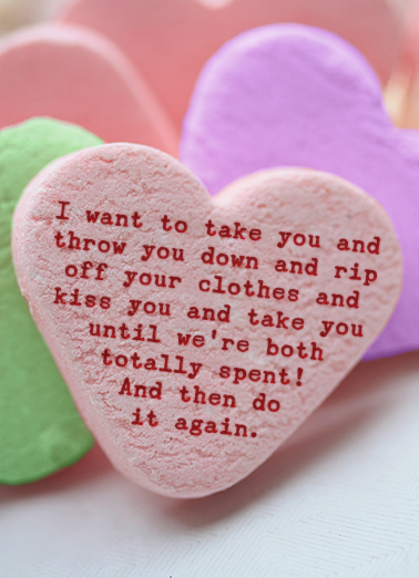 Candy Heart Valentine's Day Card Cover