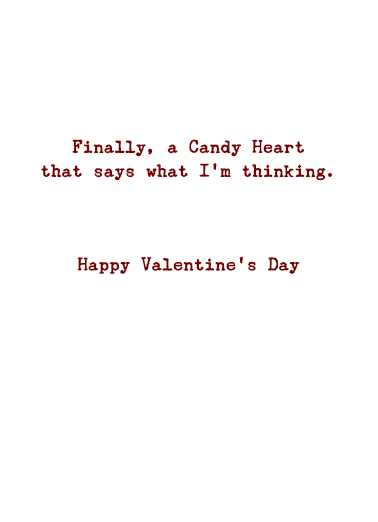 Candy Heart Valentine's Day Ecard Inside
