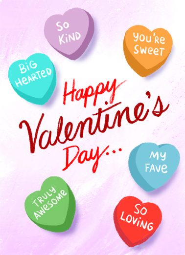 Candy Hearts VAL  Ecard Cover