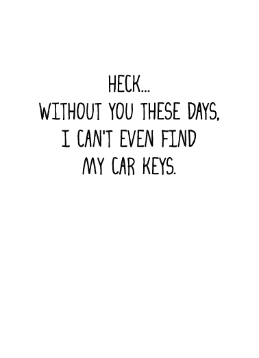 Car Keys FD Father's Day Ecard Inside