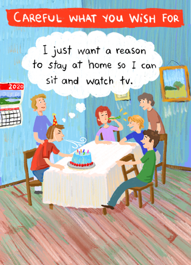Careful What You Wish Coronavirus Ecard Cover