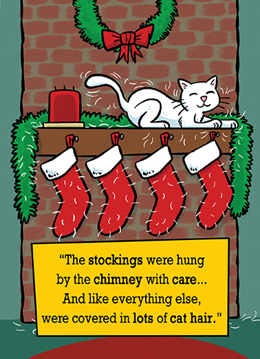 Cat Hair Christmas Christmas Ecard Cover