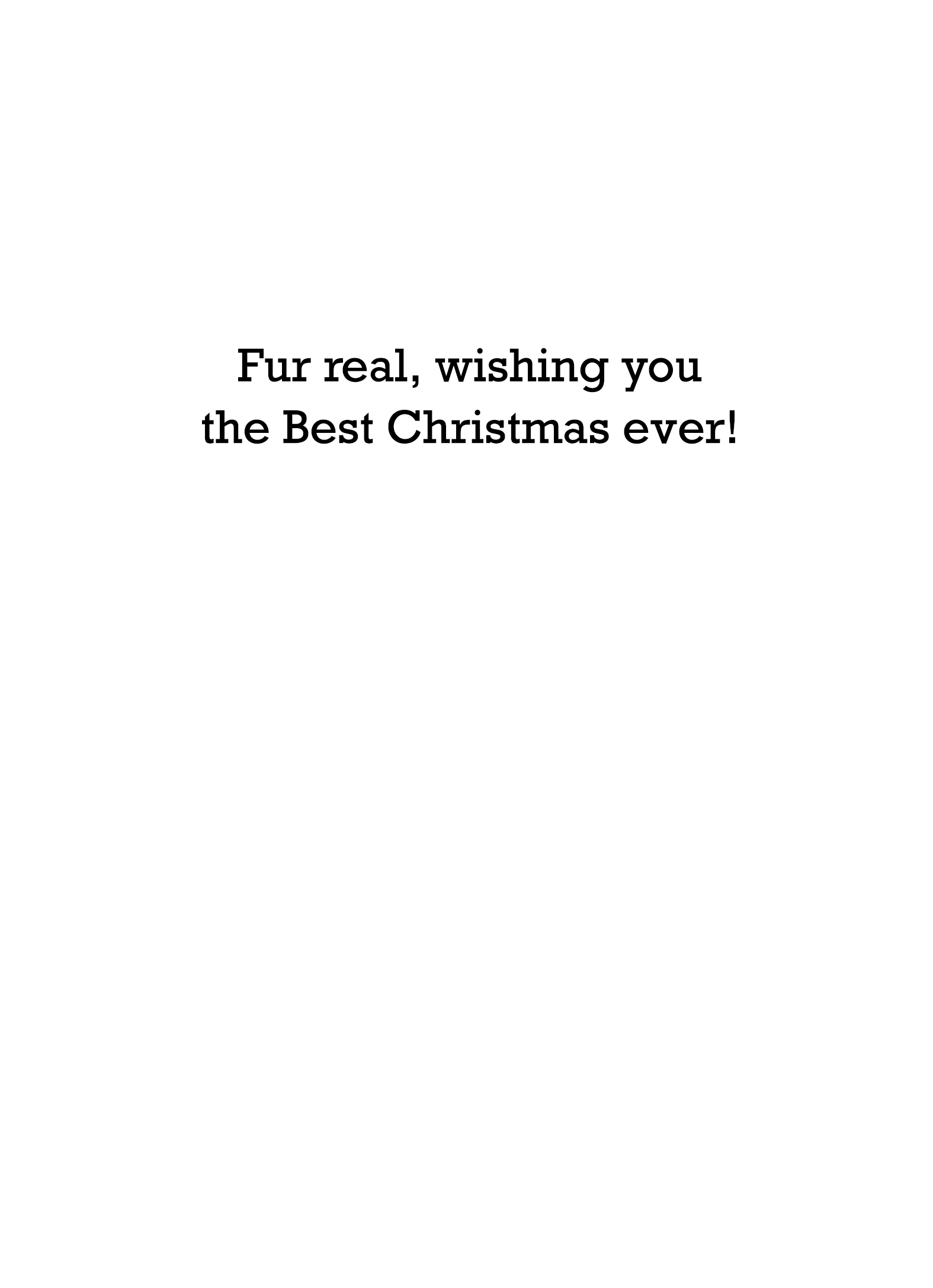 Cat Hair Christmas Christmas Ecard Inside