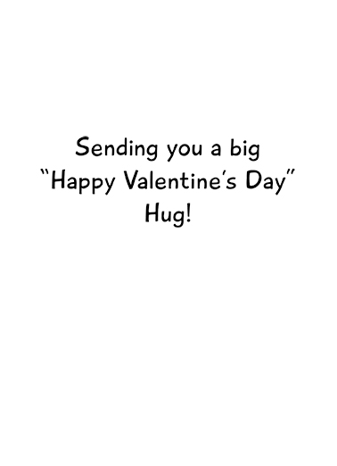 Cat Hug VAL Valentine's Day Card Inside