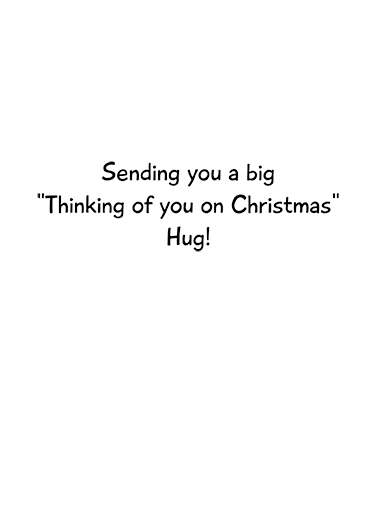 Cat Hug xmas Miss You Card Inside