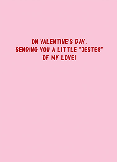 Cat Jester VAL Valentine's Day Ecard Inside