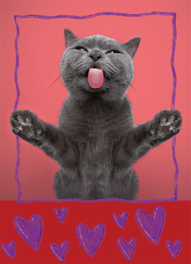 Cat Lick Val  Ecard Cover