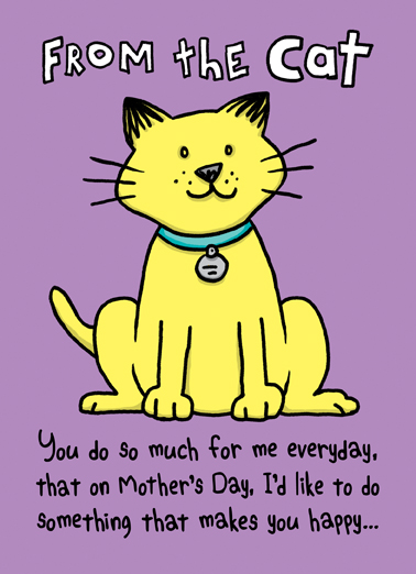 Cat Make You Happy Mom Illustration Ecard Cover