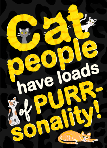 Cat People Birthday Ecard Cover