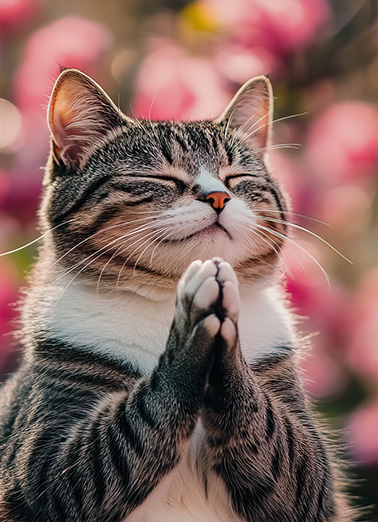 Cat Praying MD Cats Ecard Cover