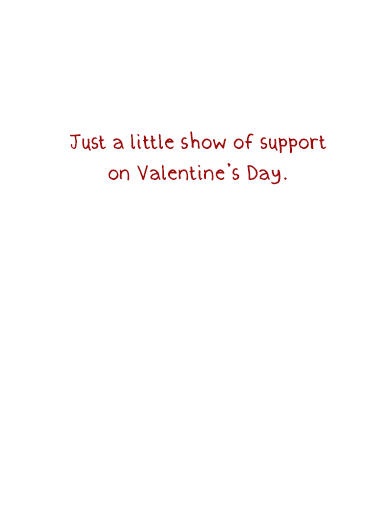 Cat Support Val Valentine's Day Card Inside