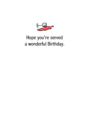 Cat Waiter Birthday Ecard Inside
