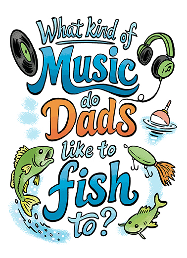 Catchy Music Father's Day Card Cover