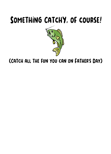 Catchy Music Father's Day Card Inside