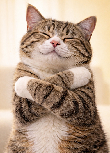 Cats Biggest Hug Birthday Ecard Cover