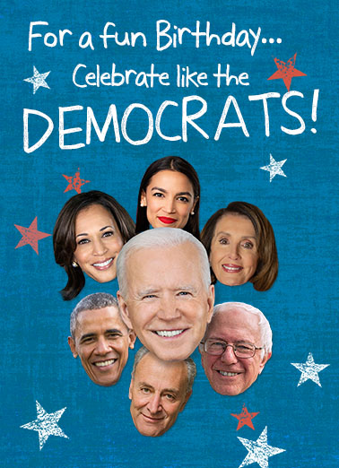 Celebrate Like Democrats Hillary Clinton Ecard Cover