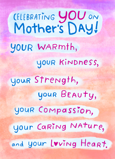 Celebrating You MD Mother's Day Card Cover