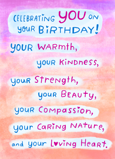 Celebrating You Birthday Card Cover