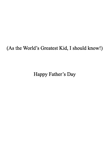 Certificate Father's Day Ecard Inside