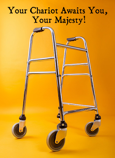 Chariot Awaits Aging Ecard Cover