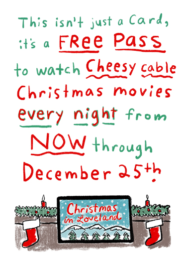 Cheesy Cable Movie Christmas Ecard Cover