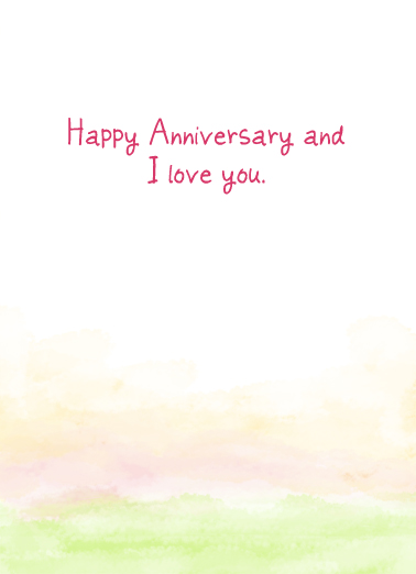 Cherry Blossom Anniv Anniversary Card Inside