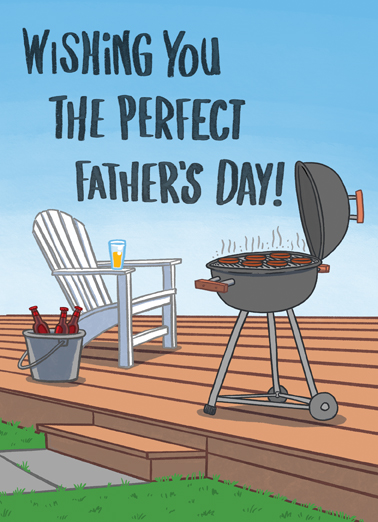 Chillin Grillin Refillin Father's Day Card Cover