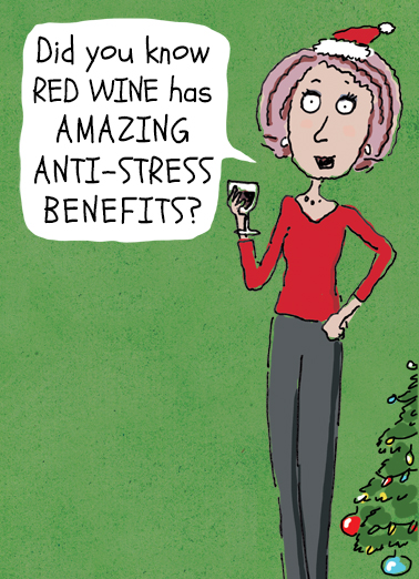 Christmas Anti Aging Wine Ecard Cover