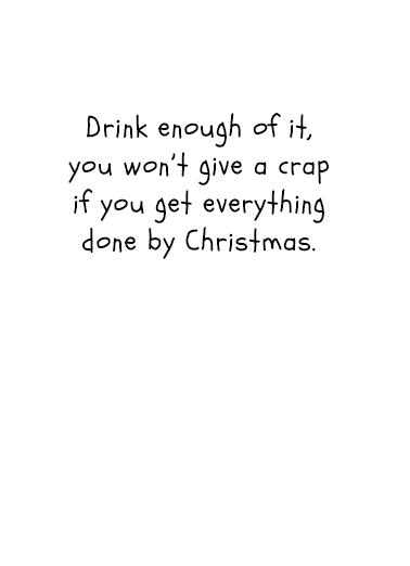 Christmas Anti Aging Wine Card Inside