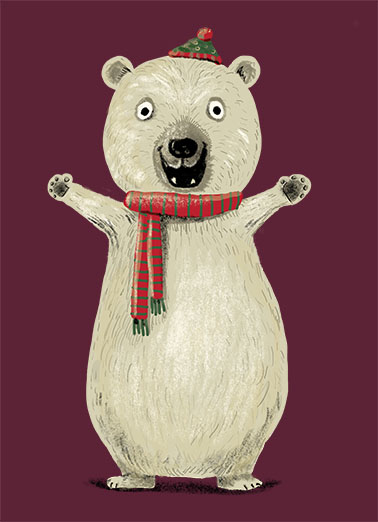 Christmas Bear Hug Hug Ecard Cover