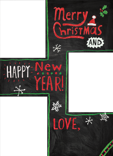 Christmas Chalk Board Christmas Card Cover