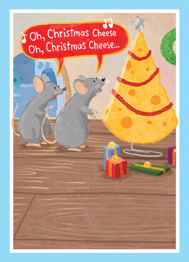 Christmas Cheese Humorous Card Cover