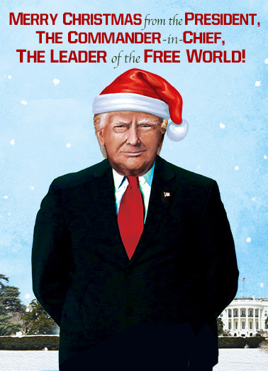 Christmas Commander Funny Political Card Cover