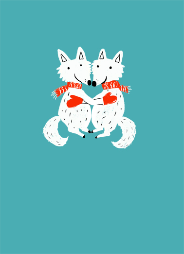 Christmas Foxes Christmas Wishes Card Cover