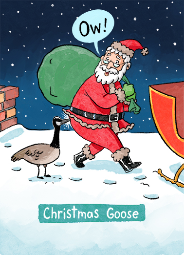 Christmas Goose Christmas Card Cover
