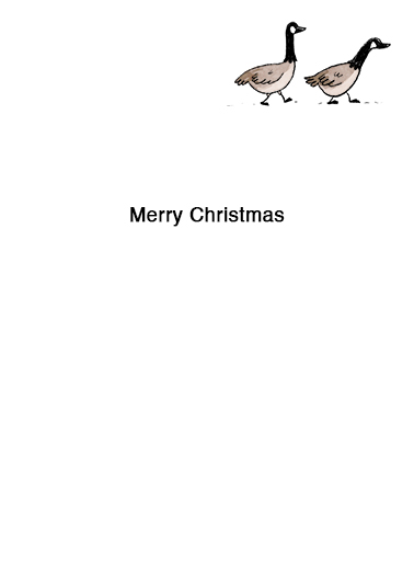 Christmas Goose Christmas Card Inside