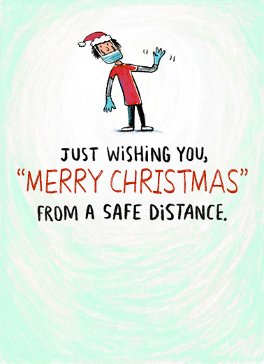 Christmas Safe Distance - Funny Christmas Card to personalize and send.