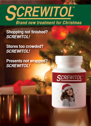 Christmas Screwitol - Funny Christmas Card to personalize and send.