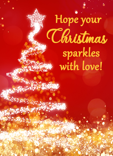 Christmas Sparkles Happy Holidays Card Cover