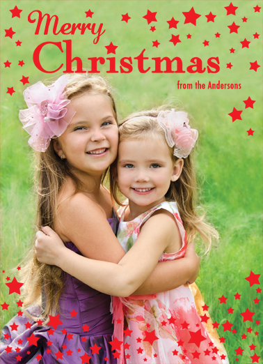 Fun Add Your Photo Christmas Cards and Flats Merry Christmas stars add photo happy holidays 