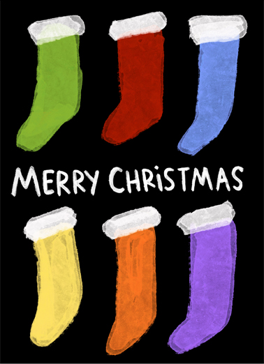 Christmas Stockings Christmas Card Cover