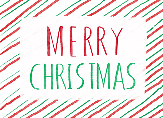 Christmas Stripes Christmas Ecard Cover