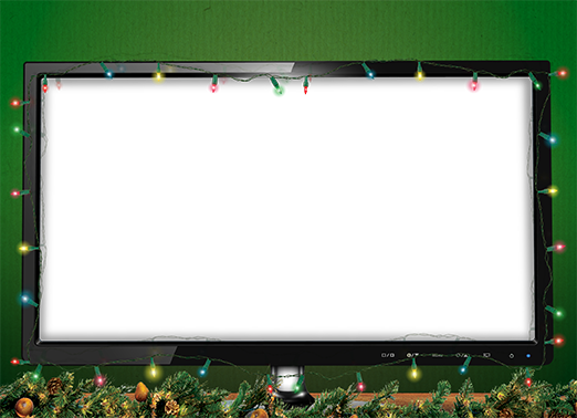 Christmas TV-horiz 5x7 horizontal flats Ecard Cover