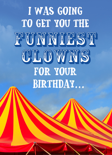 Circus Clowns 5x7 greeting Card Cover